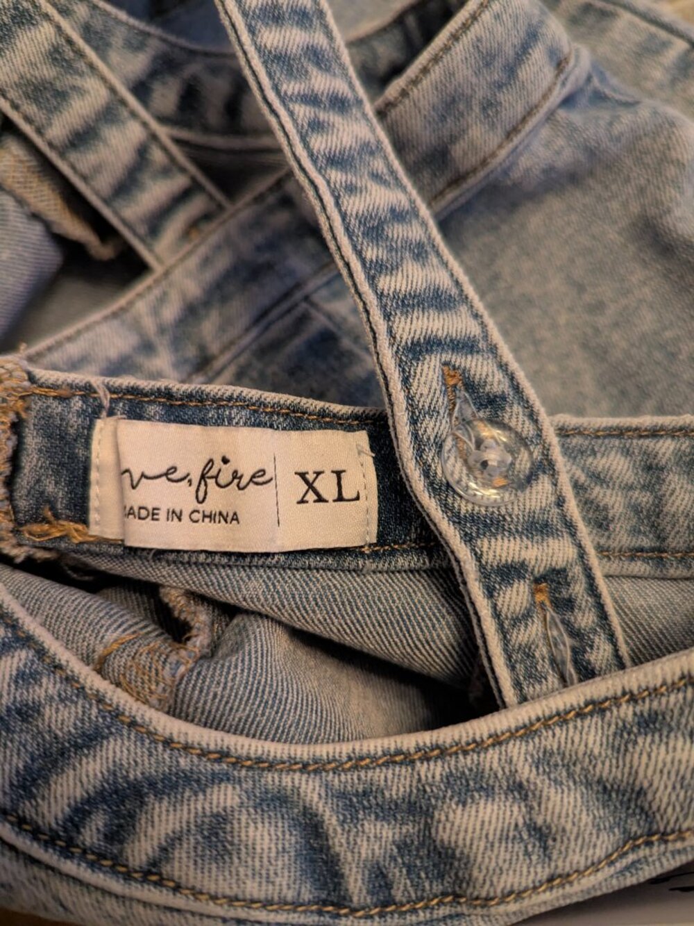 Wide Leg Denim Jumpsuit - Picture 5 of 9